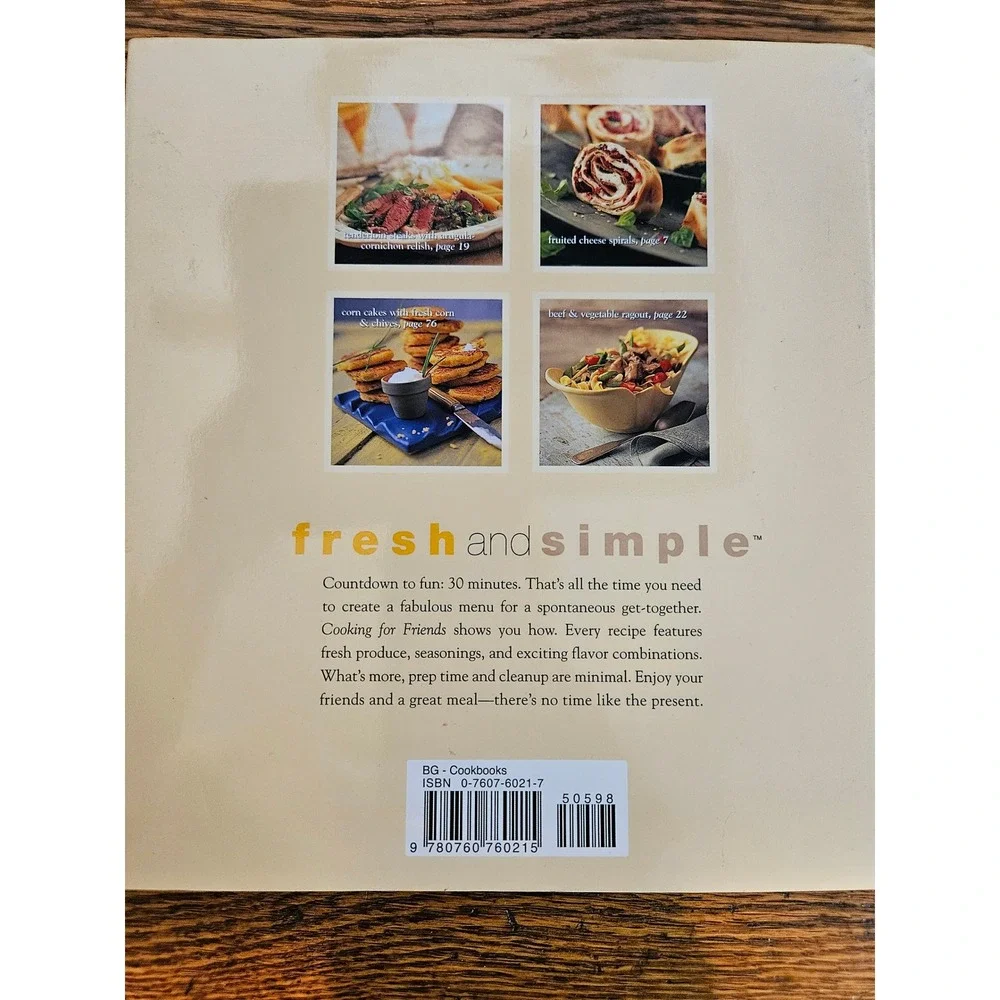 Fresh and Simple‎ Cooking for Friends Jennifer Darling Cookbook Softcover